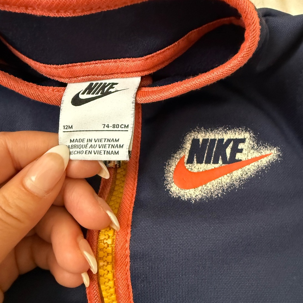 Nike Blue and Orange Zip-Up Jacket